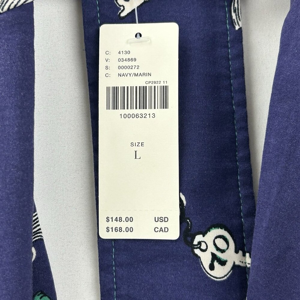 Maeve Anthropologie Women’s Large The Amelia Navy Collared Mini Dress NWT $148 - Picture 9 of 16